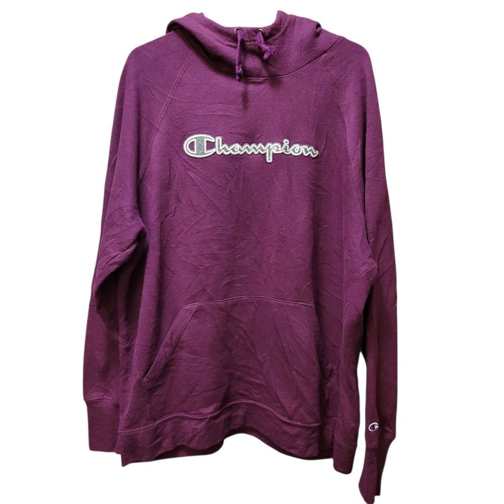 2/$20 Champion Classic Logo Purple Hoodie Top Size: XL